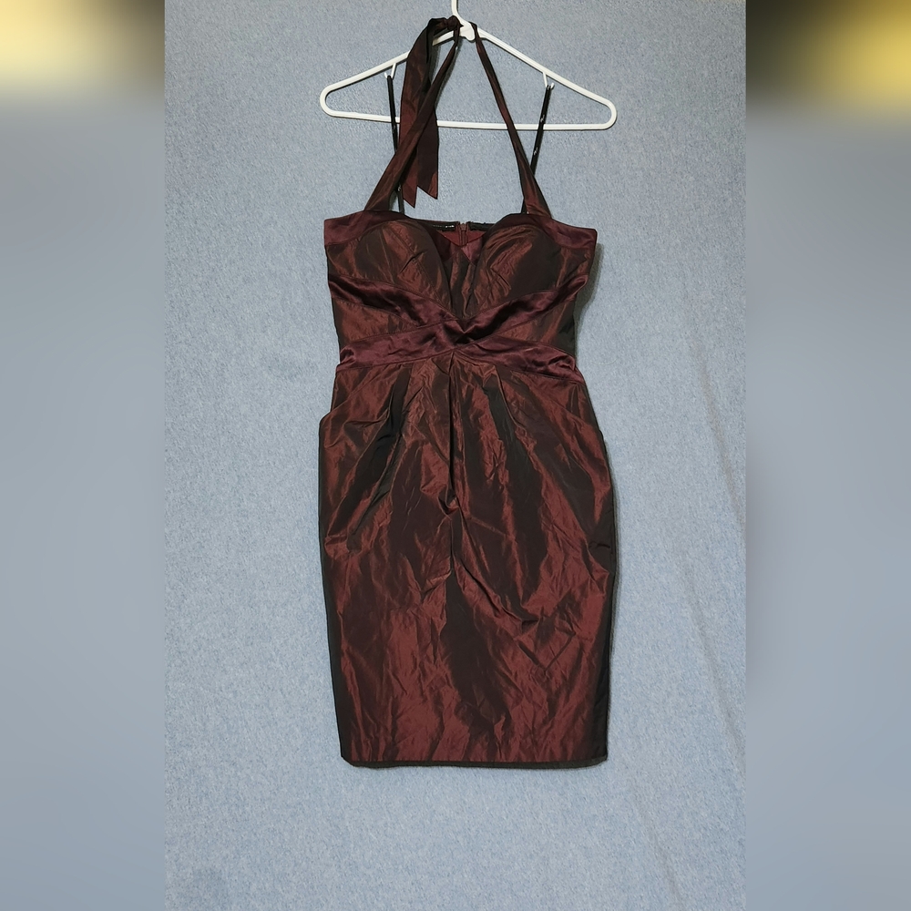 Suzi Chin for Maggy Boutique strapless mini dress zip back. Size 4